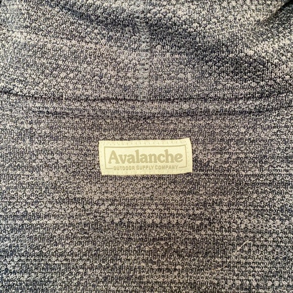 Avalanche Heathered Navy Cozy Quarter Button Sweater sz Small - Picture 10 of 11